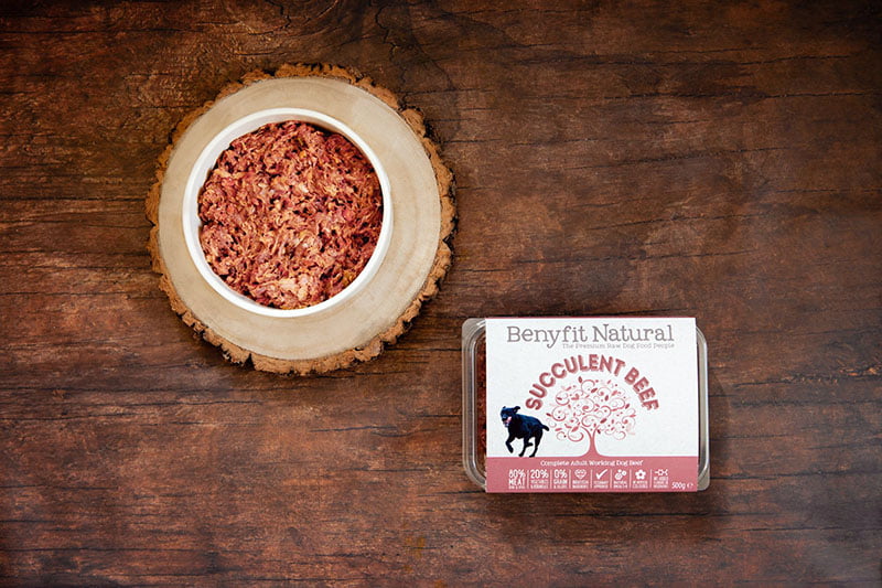 Succulent Beef Complete Adult Raw Working Dog Food
